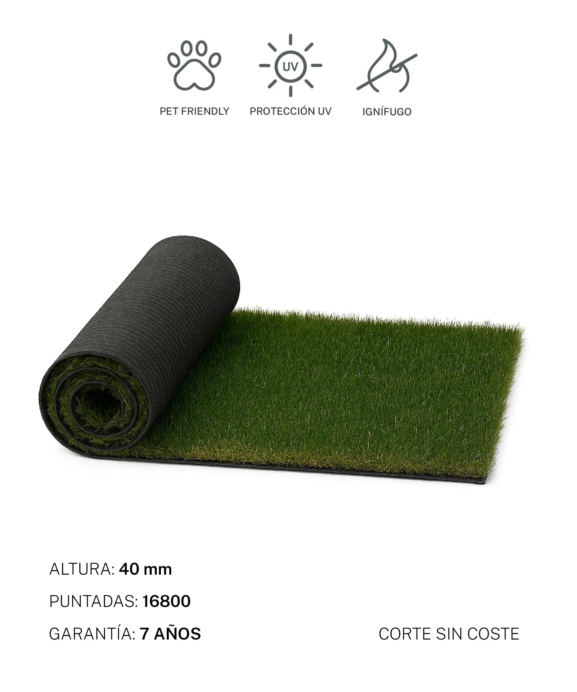 Césped Artificial Economy 40 mm MAIA SHOP