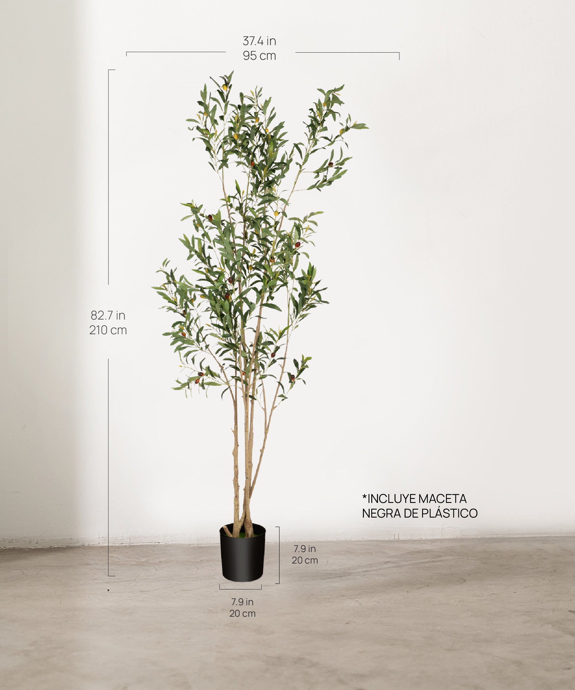 Medida Olivo artificial Flair 210 cm MAIA SHOP