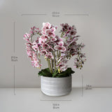 Orquídea artificial Detalle Rosa y Blanco MAIA SHOP Medidas
