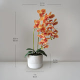 Orquídea artificial Naranja Medidas MAIA SHOP