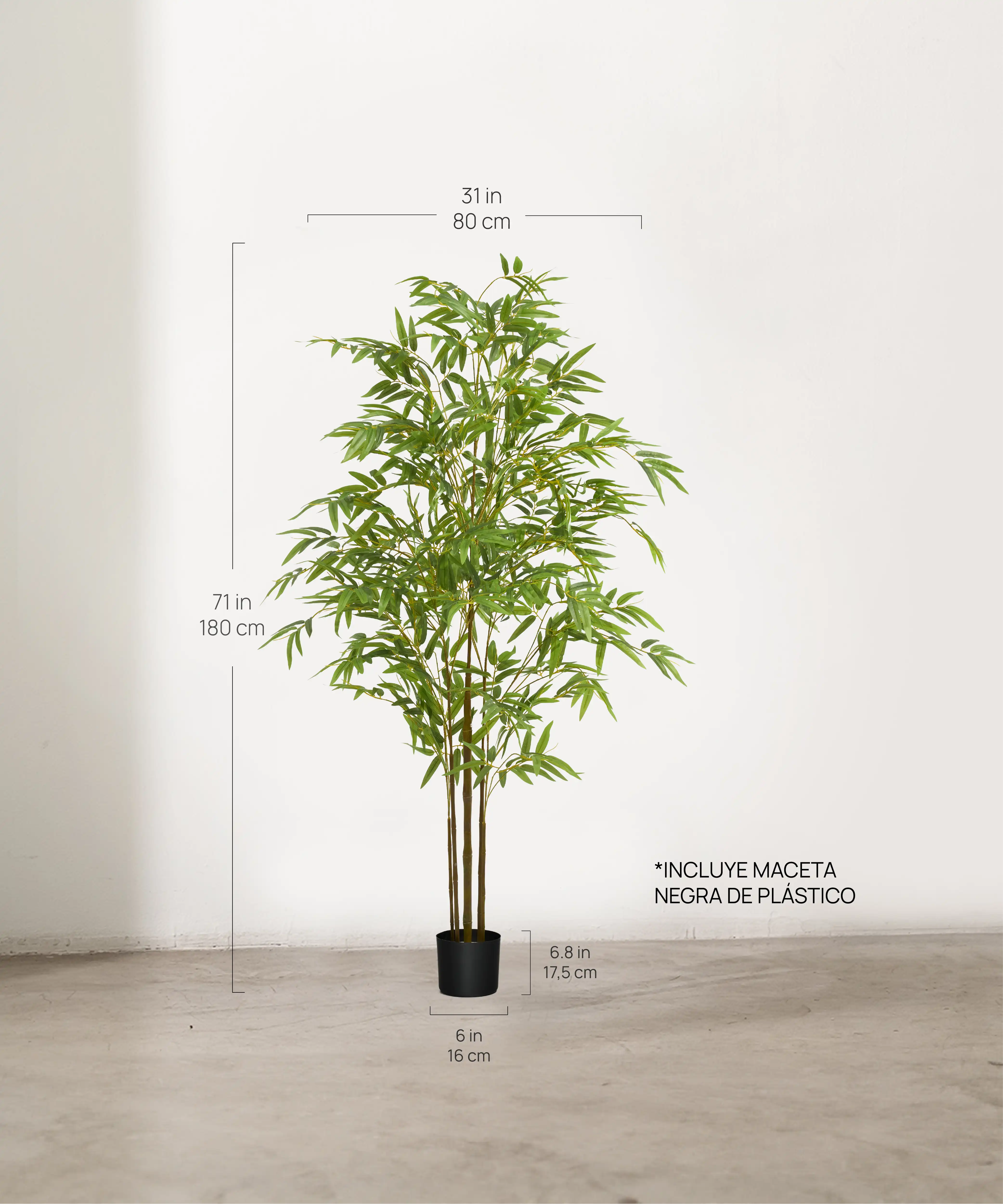 bambu artificial minimal 180 medidas