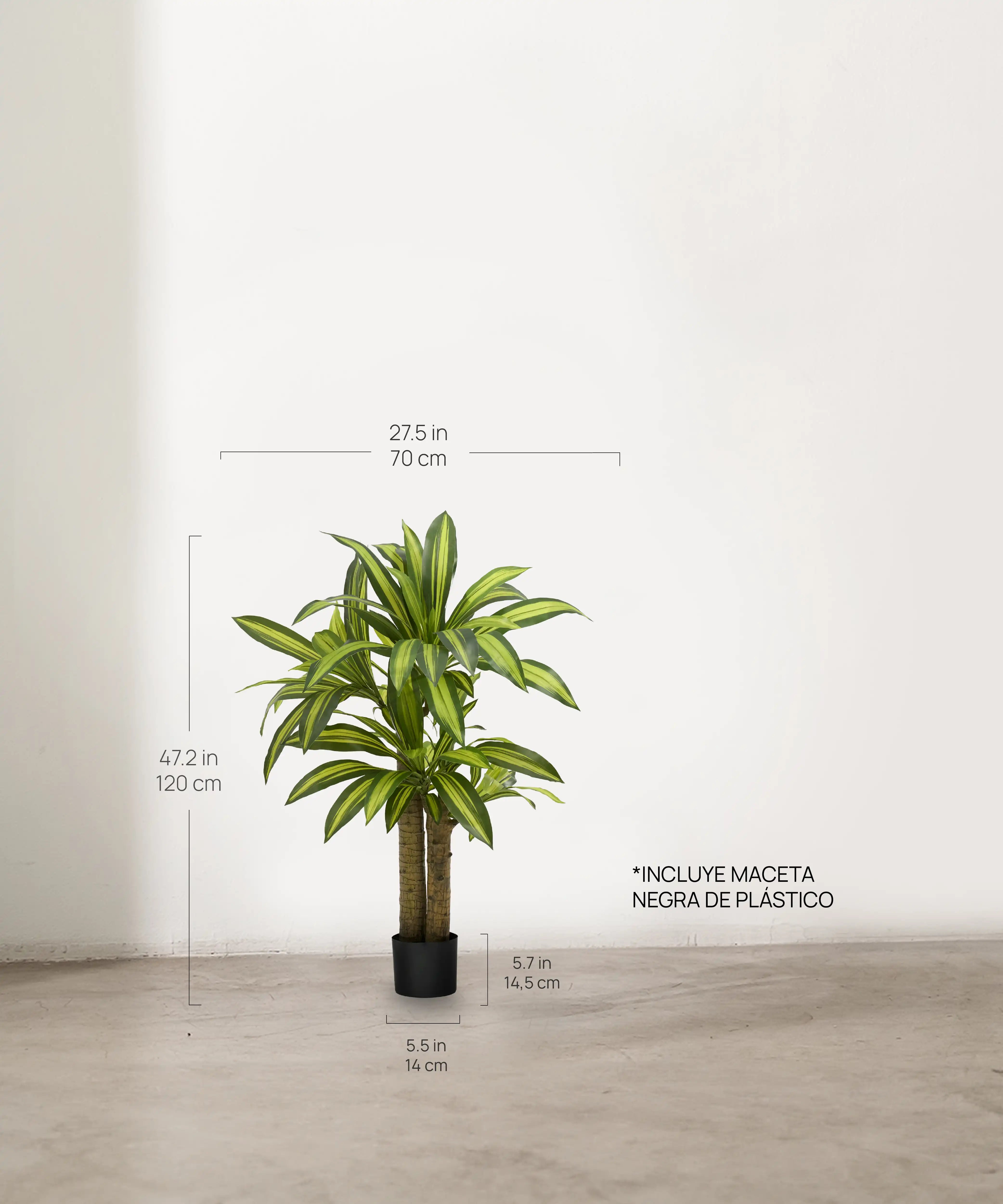 dracena artificial 120 medidas
