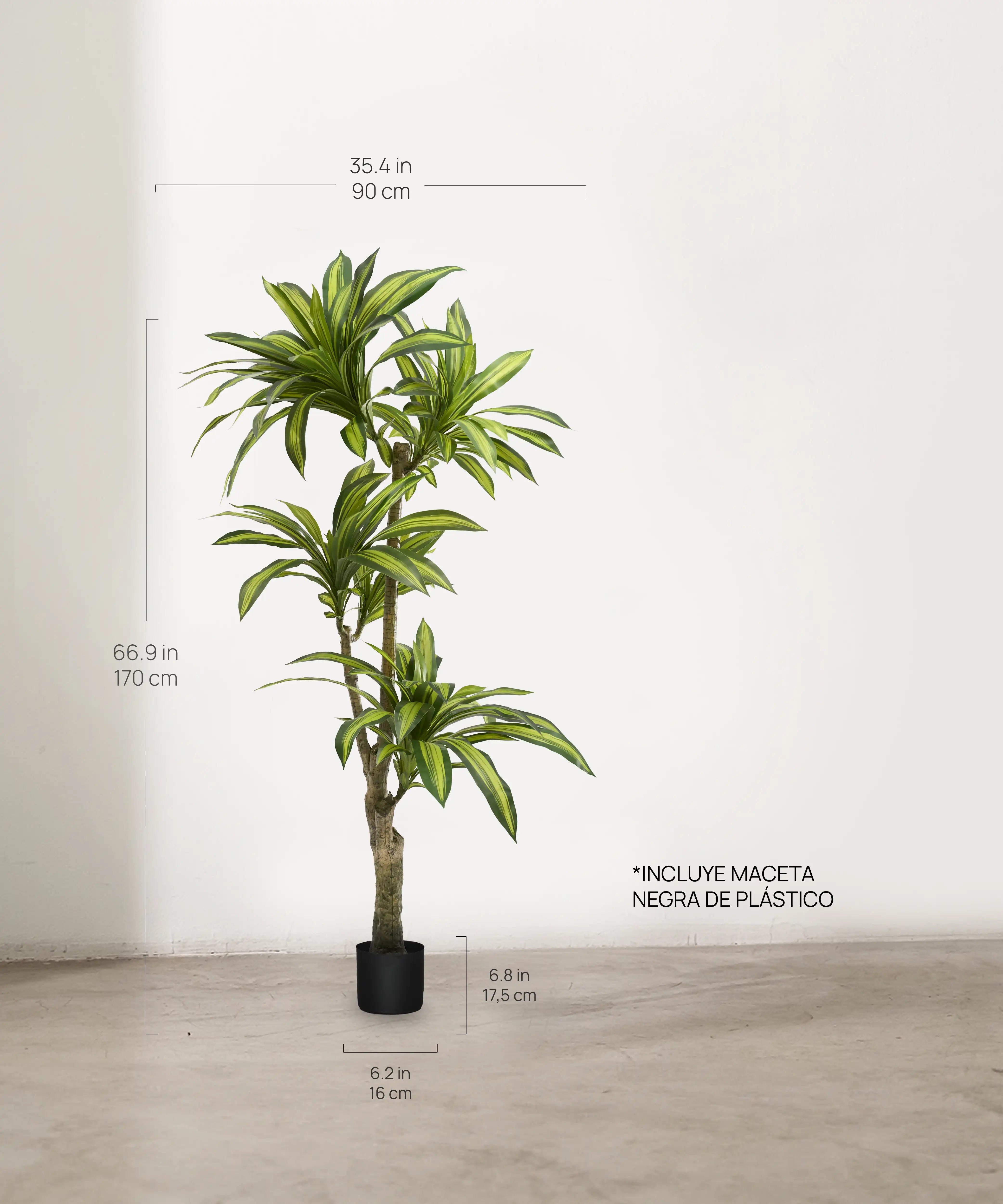 dracena artificial 170 medidas