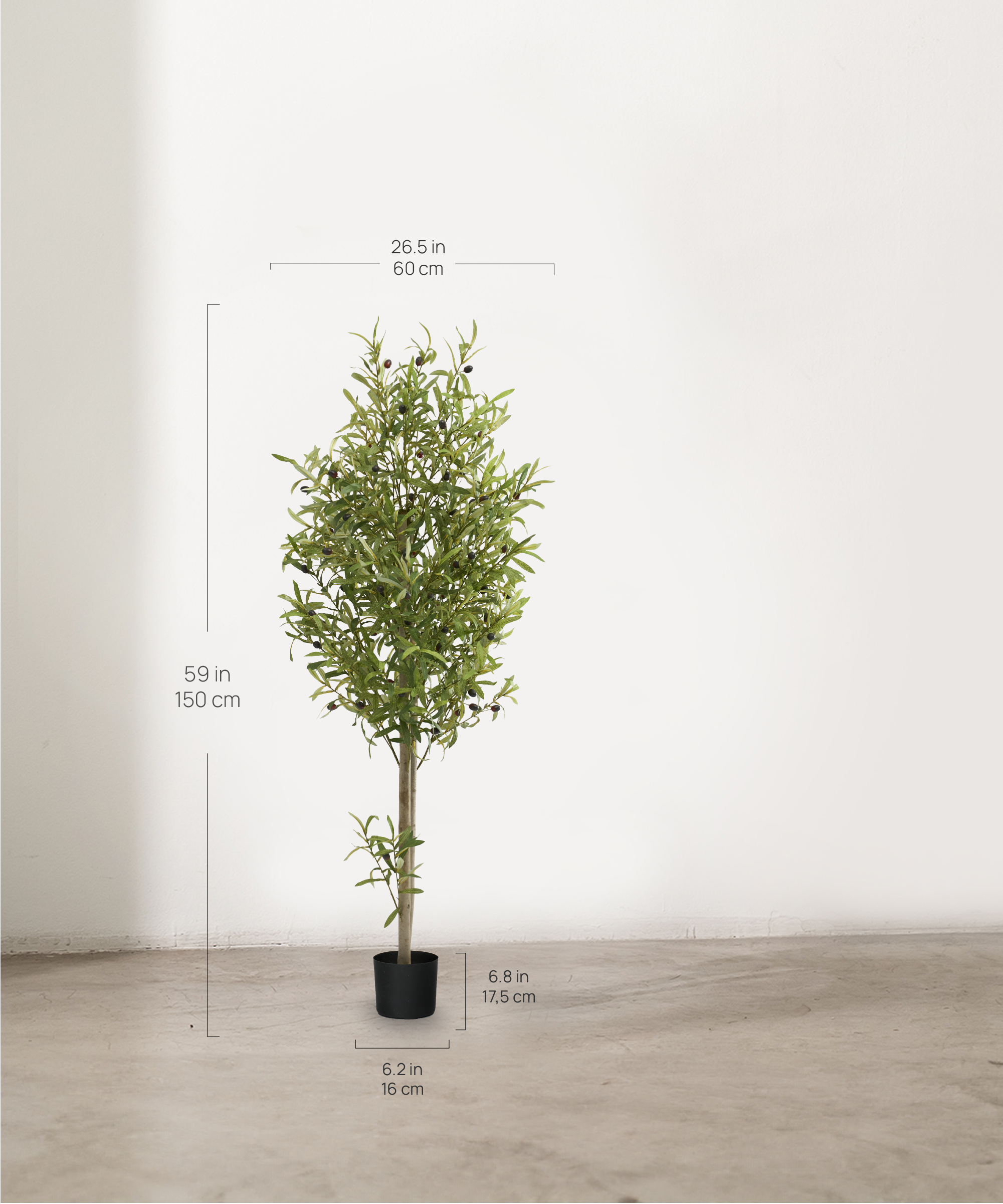 olivo artificial 150 medidas