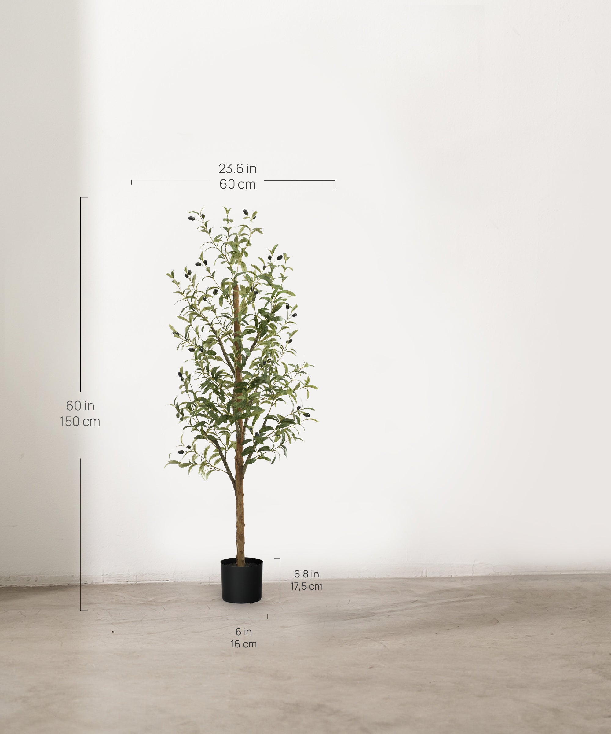 olivo artificial minimal 150 medidas