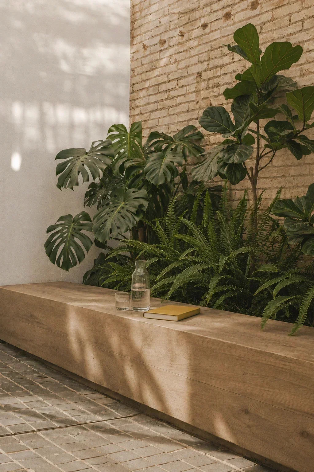 Decorar jardineras con plantas artificiales