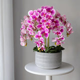 Orquídea artificial con maceta de cerámica Lina