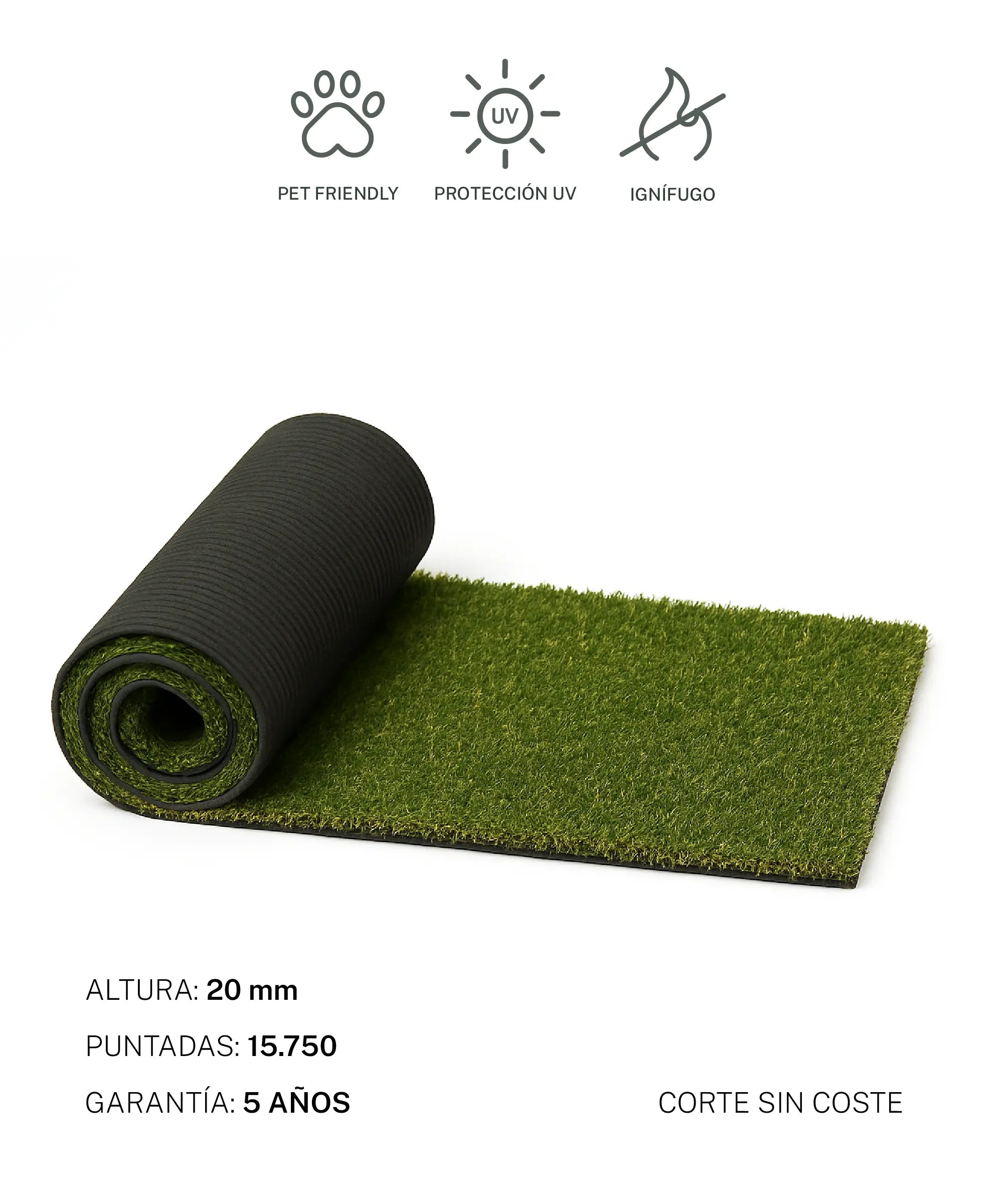 Césped Artificial Economy 20 mm MAIA SHOP