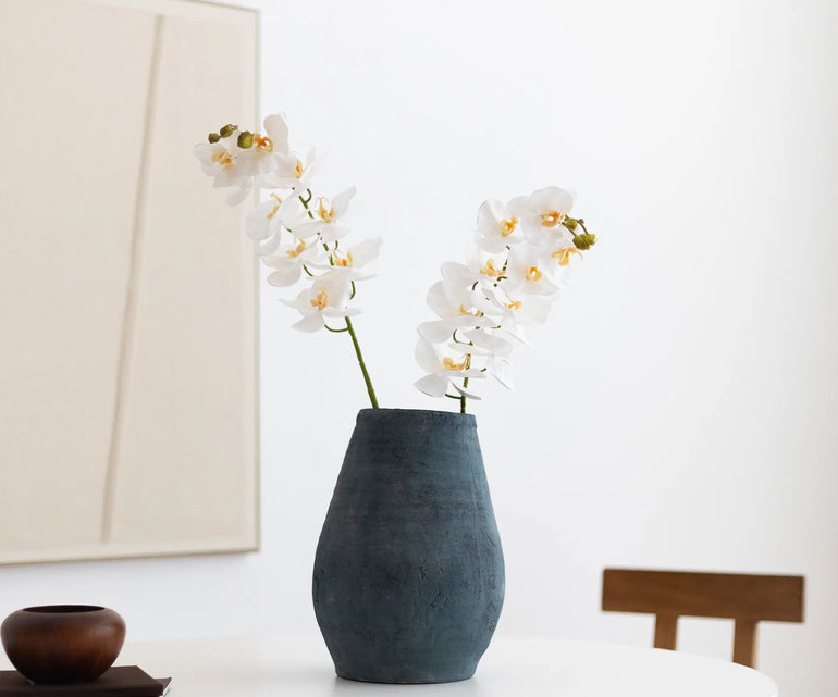 Jarron decorativo de ceramica Brisa Azul