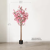 MAIA SHOP Almendro Rosa Artificial 180 cm