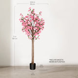 Medidas Almendro Rosa Artificial 180 cm MAIA SHOP
