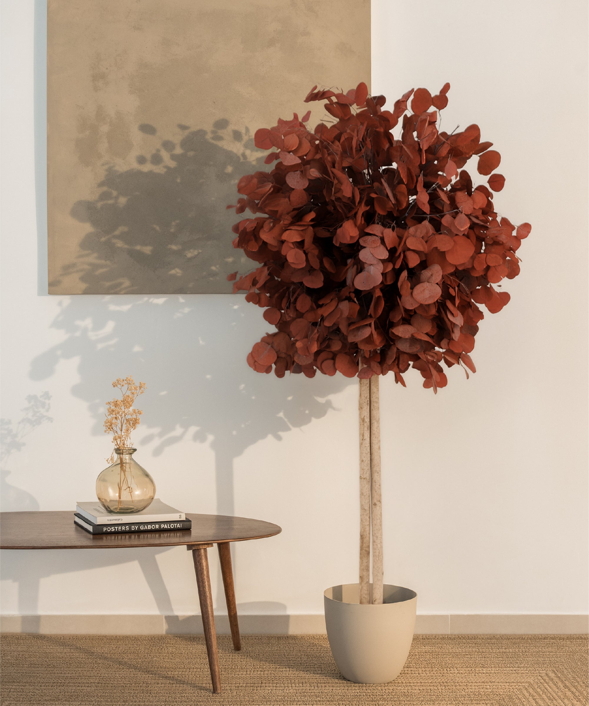 arbol eucalipto preservado round 150 Rojo MAIA SHOP
