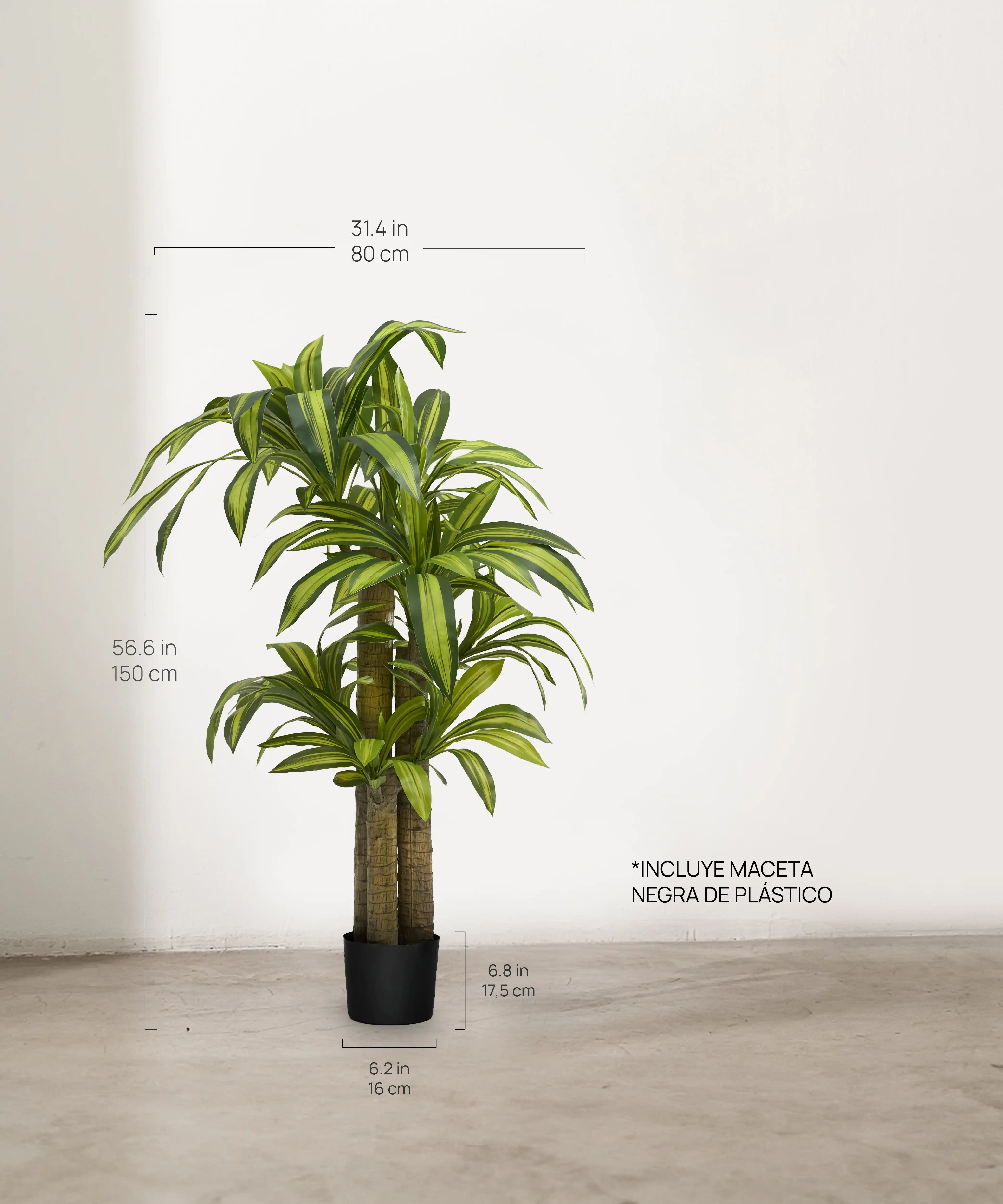 dracena artificial 150 medidas
