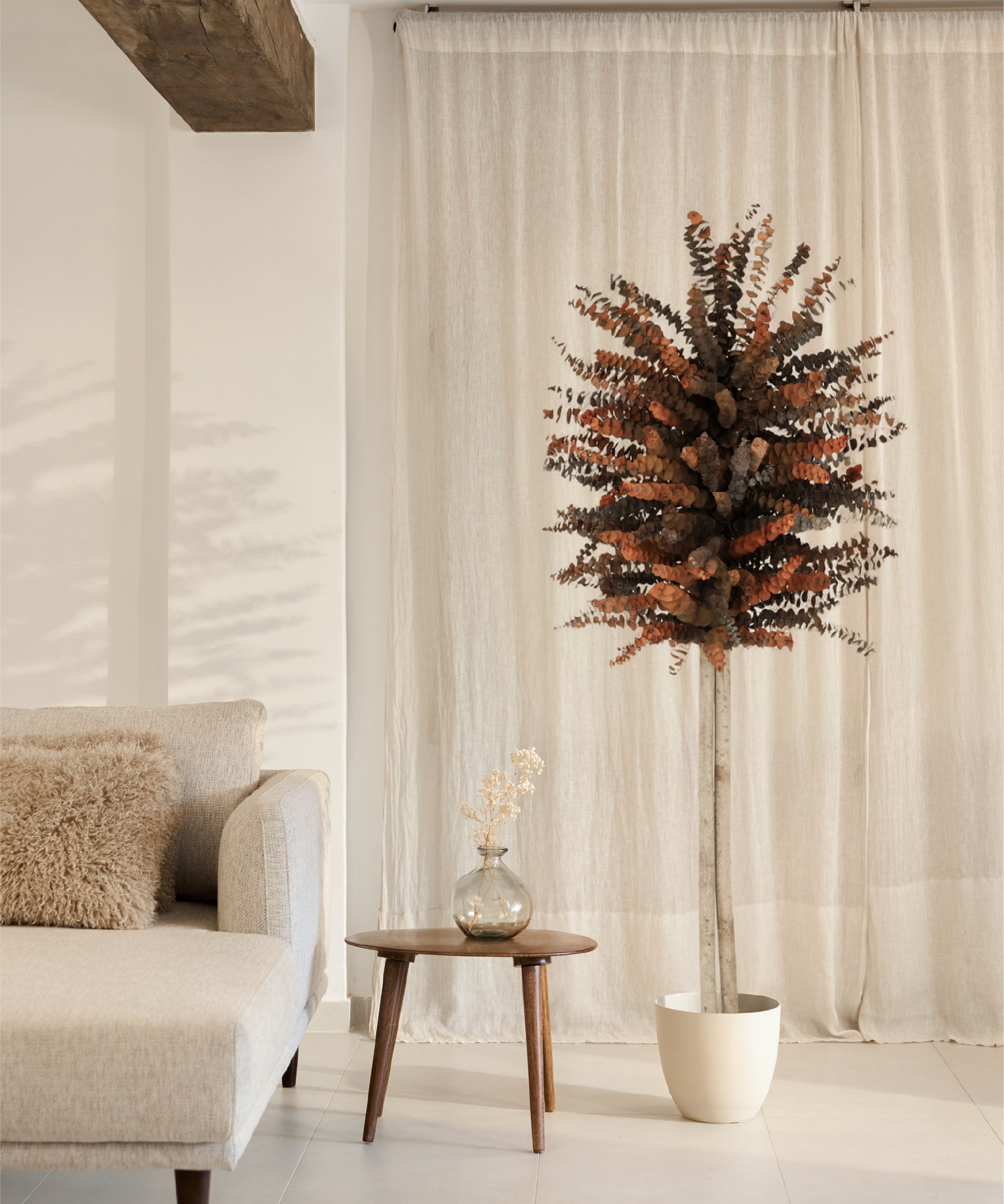 eucalipto preservado baby 180 cm MAIA SHOP Ocre