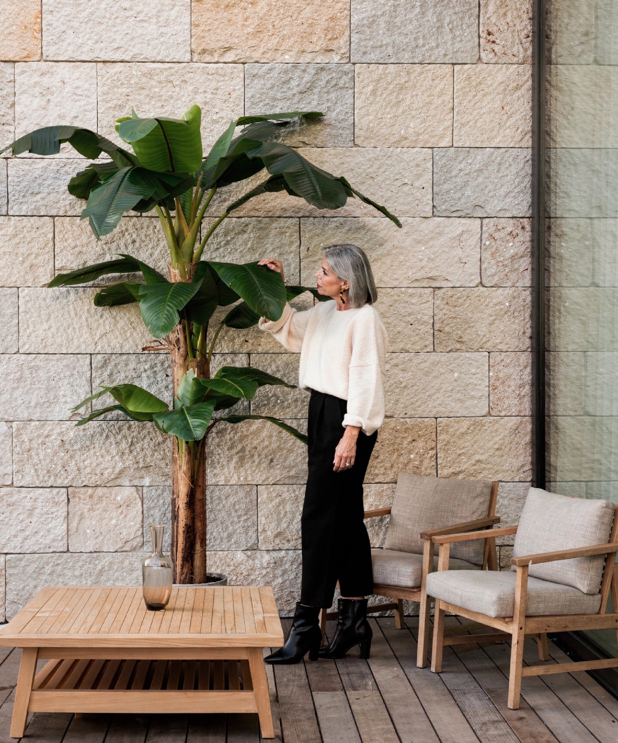 Planta artificial tipo platanera de 320cm en terraza MAIASHOP